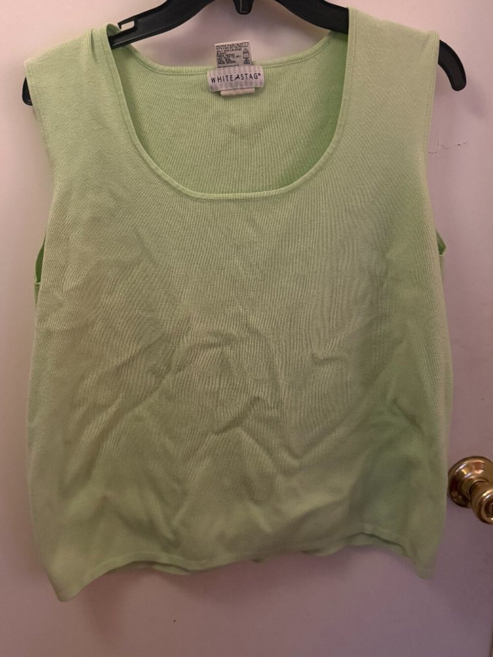 White Stag Mint Green Tank Top W XL Cottagecore Grandmacore Retro